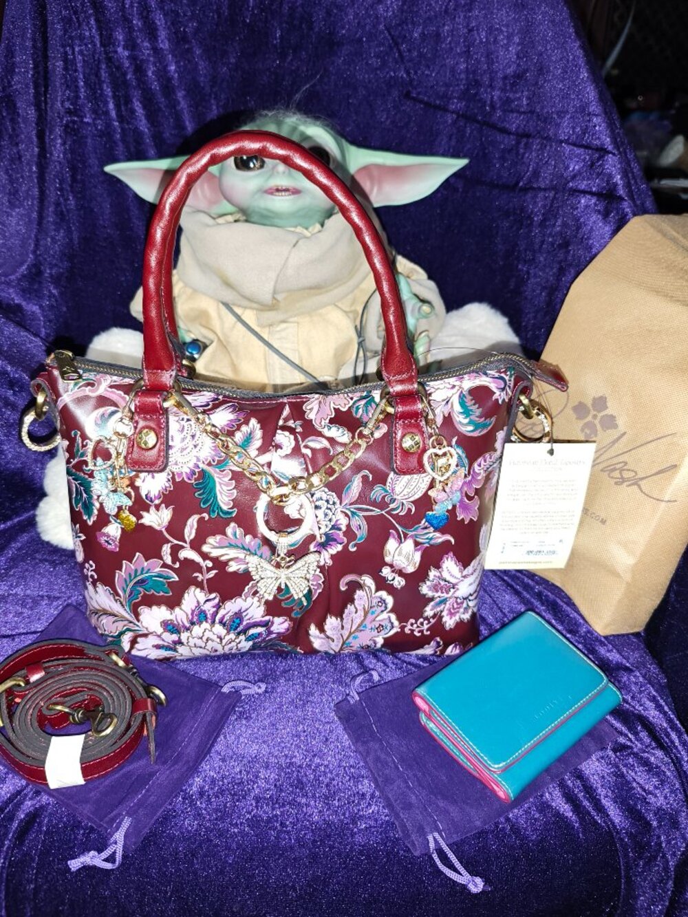 Patricia Nash Zora Top Handle Crossbody (new) & Lodis Wallet